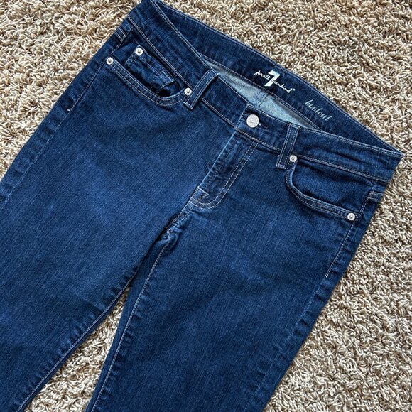 7 for all Mankind Bootcut Women's Jeans in Size 30 Low Rise Dark Wash - Picture 3 of 7